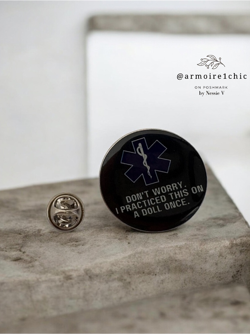 ROD OF ASCLEPIUS | Medical Humor CPR Lapel Pin
